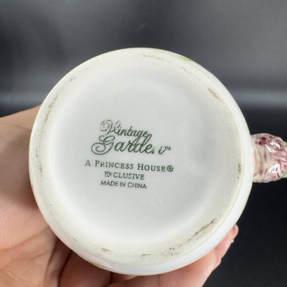 Princess House Garden Floral Ceramic Mugs Cups 12 Oz Set Of 2 Ceramic Mug Cup - Picture 4 of 16